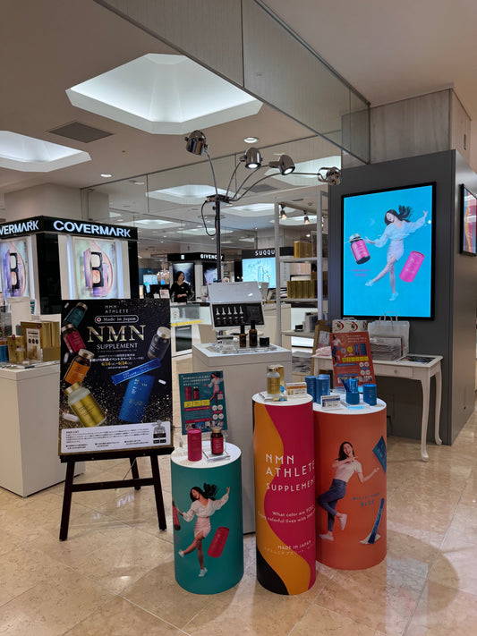 鶴屋本店１Fコスメコーナー＠NMN ATHLETE POP-UP SHOP